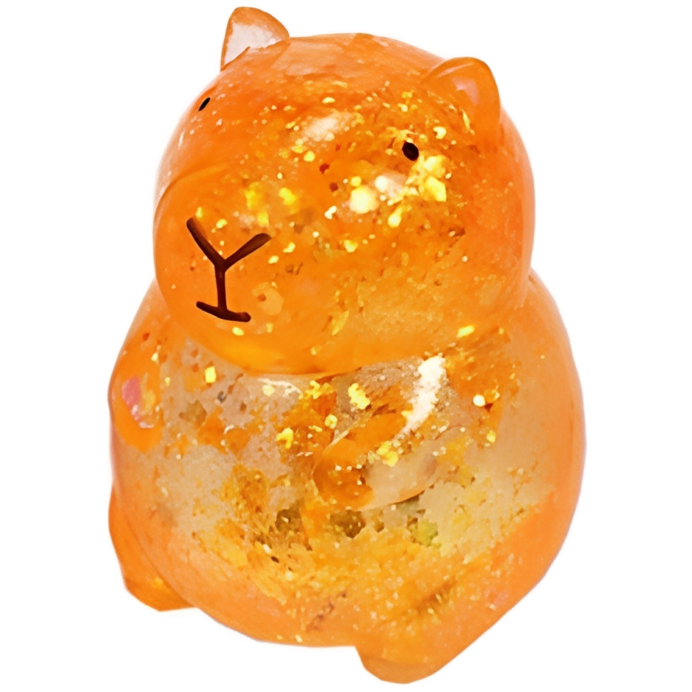 Fun Trading Anti-Stress Capybara Squishy in Orange – Dehnbares Knet- & Quetschtier Spielzeug mit Glitzer (7 cm) - TikTok Trend Fun Trading Anti-Stress Capybara Squishy in Orange – Dehnbares Knet- & Quetschtier Spielzeug mit Glitzer (7 cm) - TikTok Trend