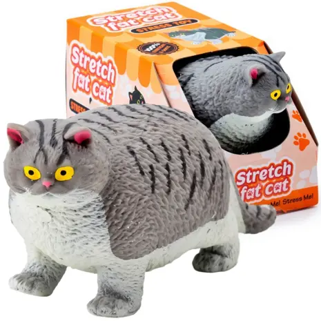 Puckator Anti-Stress Stretch Fat Cat Grey – Dehnbarer Katzen Squishy mit Sand-Füllung Fidget Toy TikTok Trend (10 cm) Puckator Anti-Stress Stretch Fat Cat Grey – Dehnbarer Katzen Squishy mit Sand-Füllung Fidget Toy TikTok Trend (10 cm)