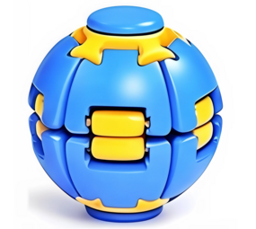 Sun-Vi 3D Spin Fidget Ball Anti-Stress Spinner Blau (6 cm)