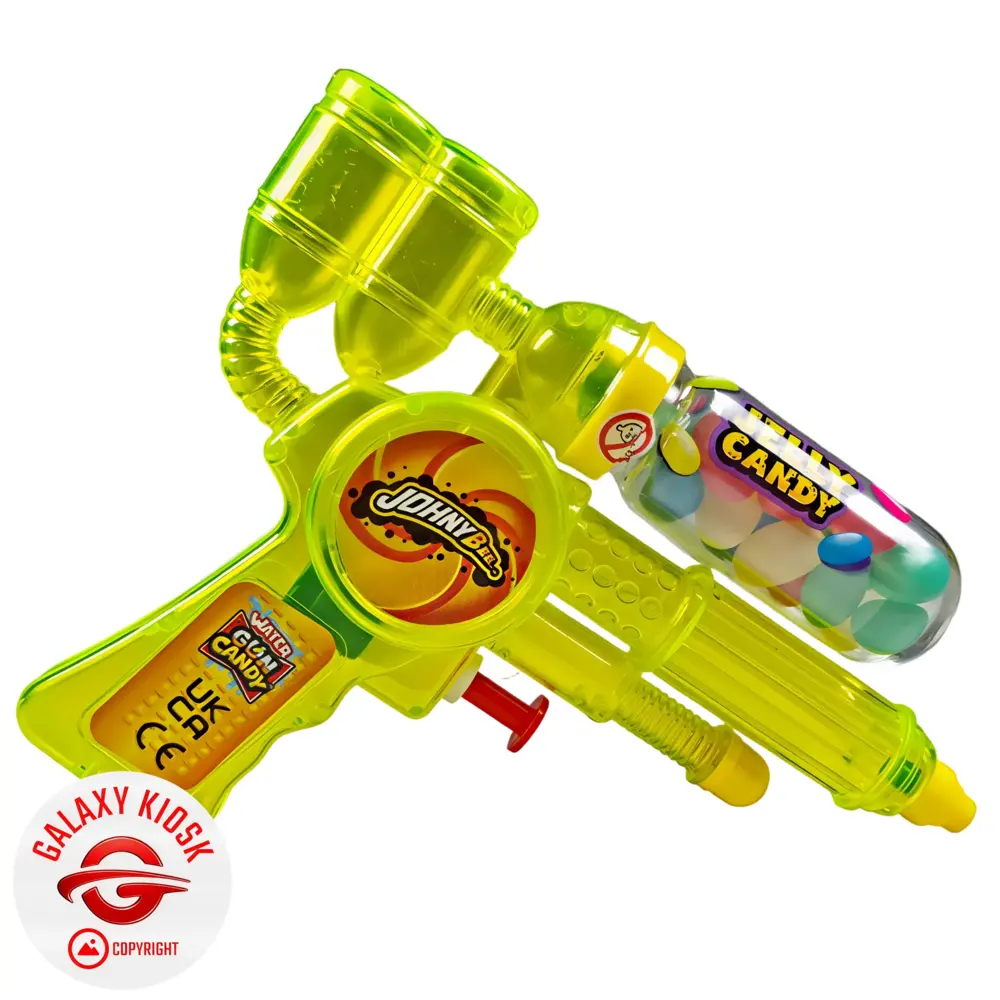 Johny Bee Water Gun Jelly Candy Yellow Green 20g – Wasserpistole mit Süßigkeiten Johny Bee Water Gun Jelly Candy Yellow Green 20g – Wasserpistole mit Süßigkeiten