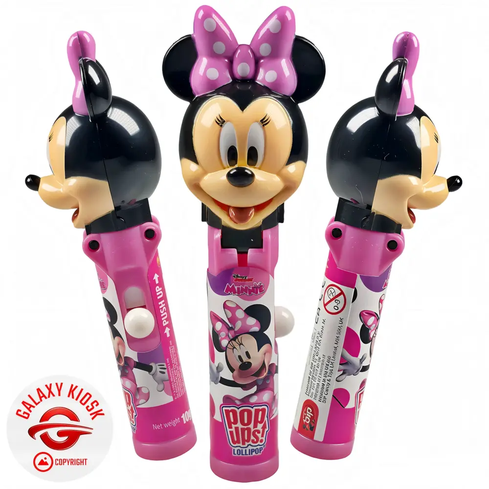 BIP Pop Ups Disney Lollipop Minnie Mouse 10g – Lutscher mit Spielzeug-Schutzhülle