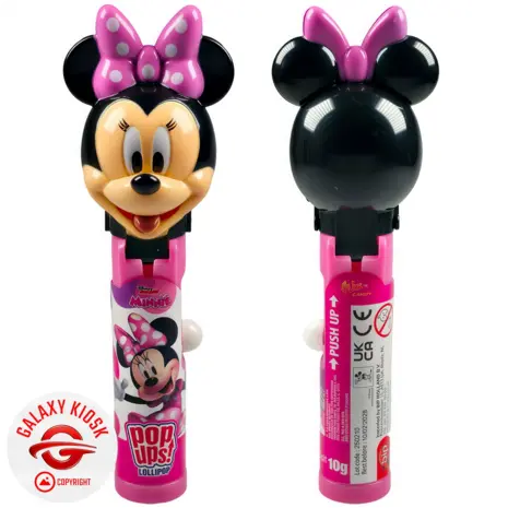 BIP Pop Ups Disney Lollipop Minnie Mouse 10g – Lutscher mit Spielzeug-Schutzhülle