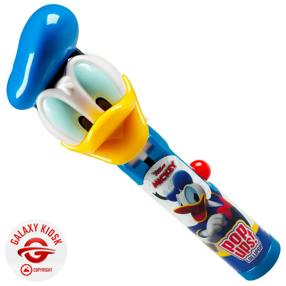 BIP Pop Ups Disney Lollipop Dagobert Duck 10g – Lutscher mit Spielzeug-Schutzhülle