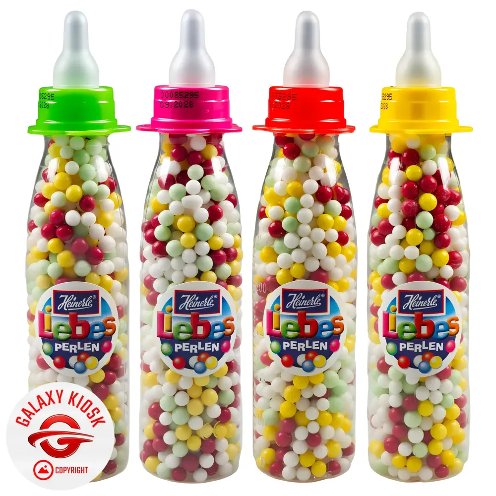 Heinerle Heinerle Liebesperlen Babyflasche 75g – Bunte Zucker-Dragees als Babyflasche Spielzeug (1 Stück / Farbe Zufall) Heinerle Heinerle Liebesperlen Babyflasche 75g – Bunte Zucker-Dragees als Babyflasche Spielzeug (1 Stück / Farbe Zufall)