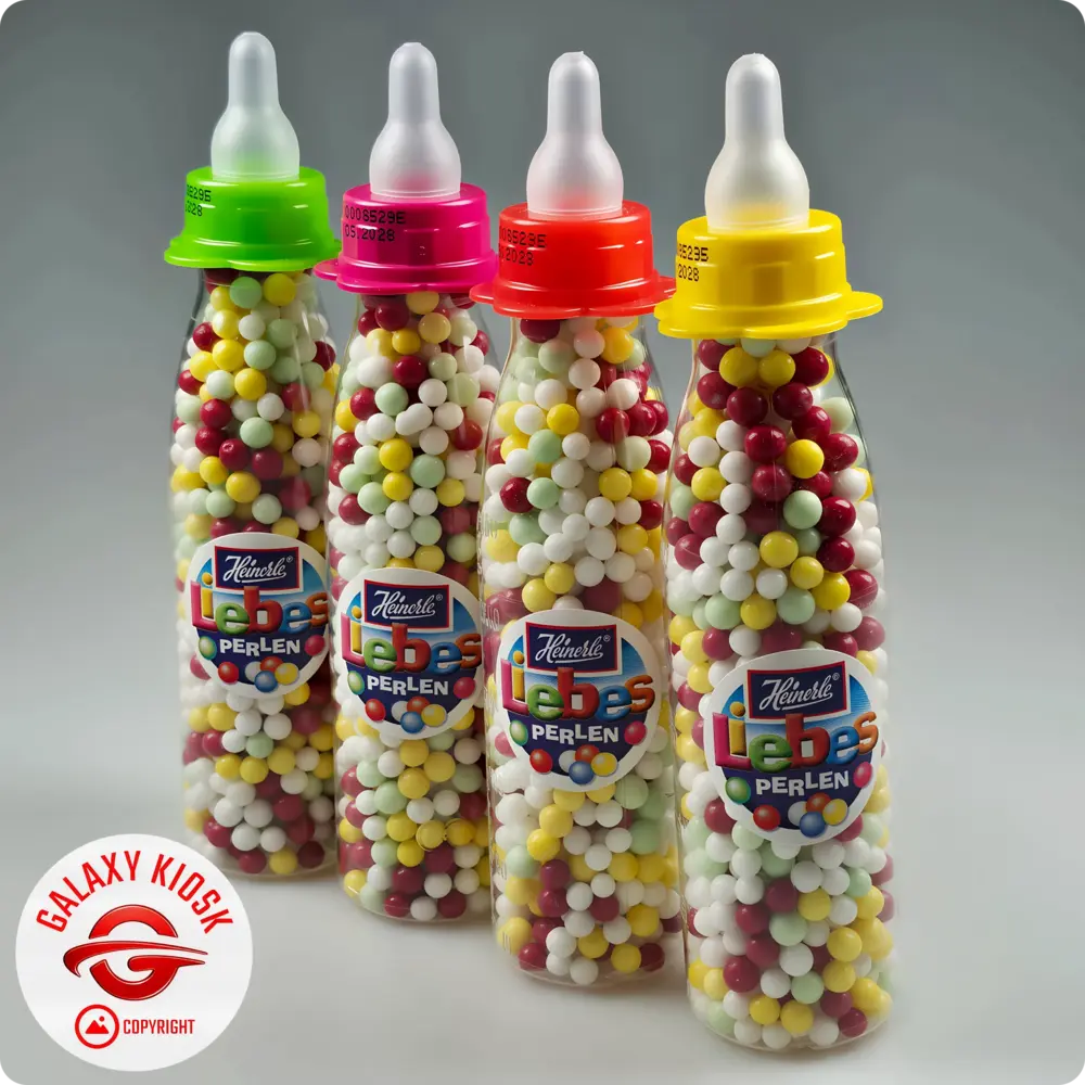 Heinerle Heinerle Liebesperlen Babyflasche 75g – Bunte Zucker-Dragees als Babyflasche Spielzeug (1 Stück / Farbe Zufall) Heinerle Heinerle Liebesperlen Babyflasche 75g – Bunte Zucker-Dragees als Babyflasche Spielzeug (1 Stück / Farbe Zufall)