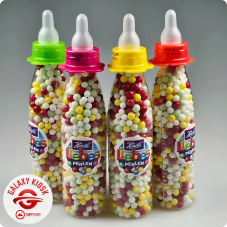 Heinerle Heinerle Liebesperlen Babyflasche 75g – Bunte Zucker-Dragees als Babyflasche Spielzeug (1 Stück / Farbe Zufall) Heinerle Heinerle Liebesperlen Babyflasche 75g – Bunte Zucker-Dragees als Babyflasche Spielzeug (1 Stück / Farbe Zufall)