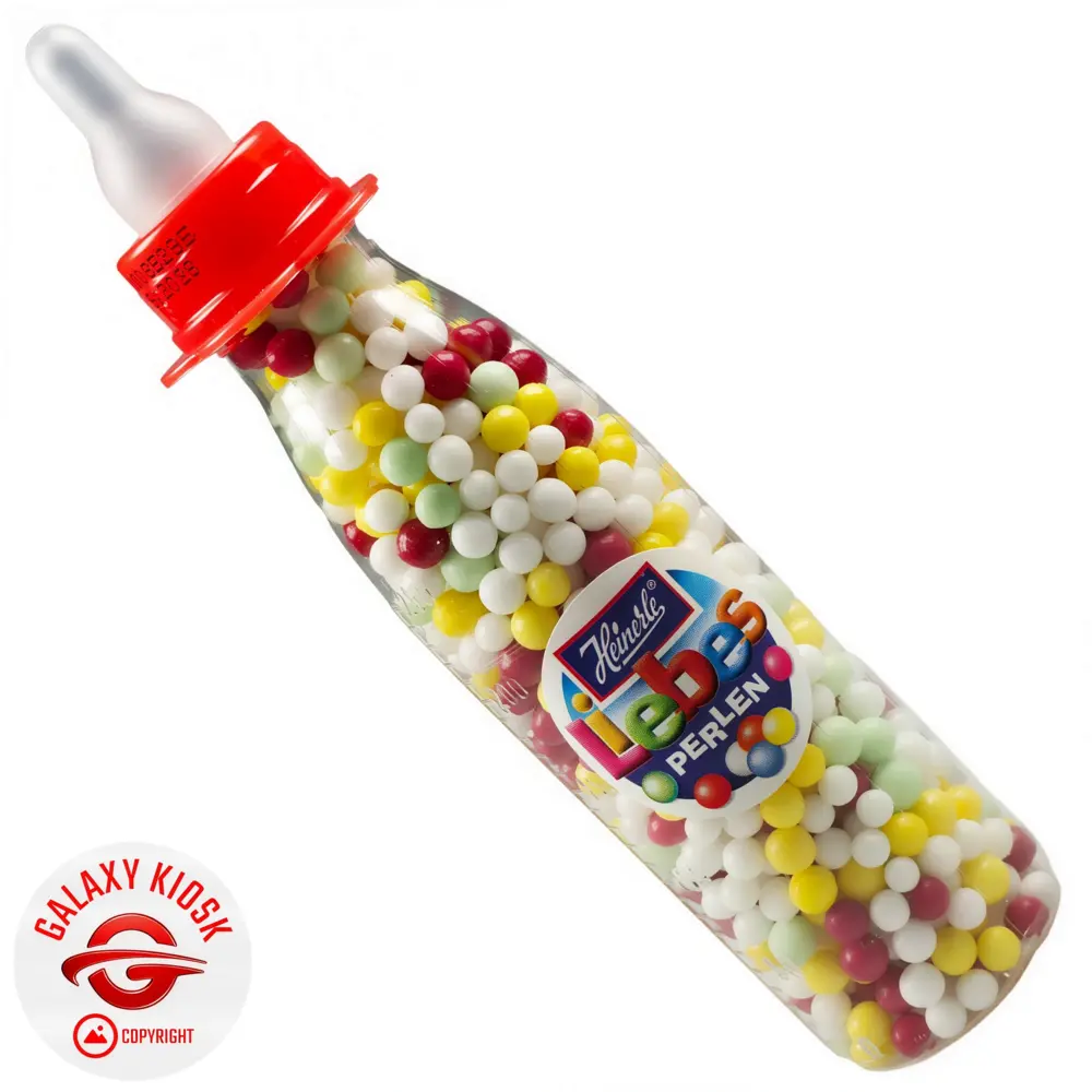 Heinerle Heinerle Liebesperlen Babyflasche 75g – Bunte Zucker-Dragees als Babyflasche Spielzeug (1 Stück / Farbe Zufall) Heinerle Heinerle Liebesperlen Babyflasche 75g – Bunte Zucker-Dragees als Babyflasche Spielzeug (1 Stück / Farbe Zufall)