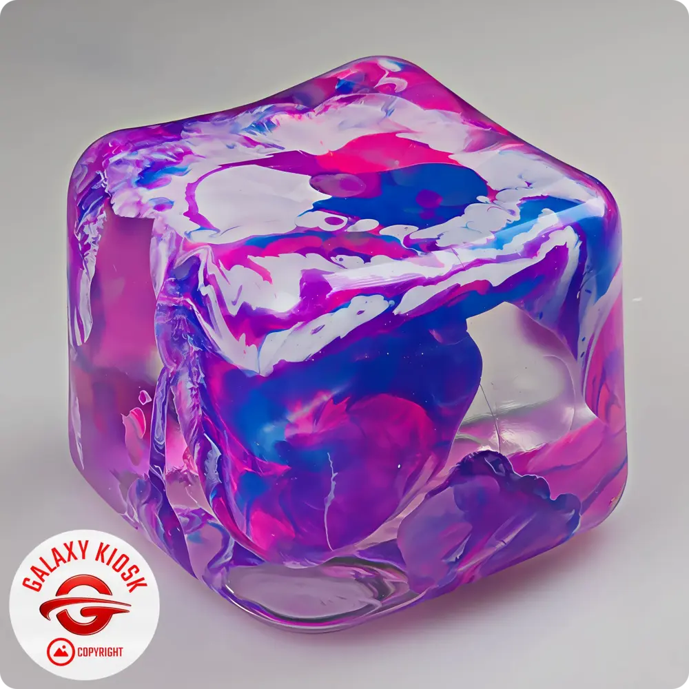 Fun Trading Squishy Ice Cube Maltose Würfel Lila 6 cm – TikTok Anti-Stress Spielzeug