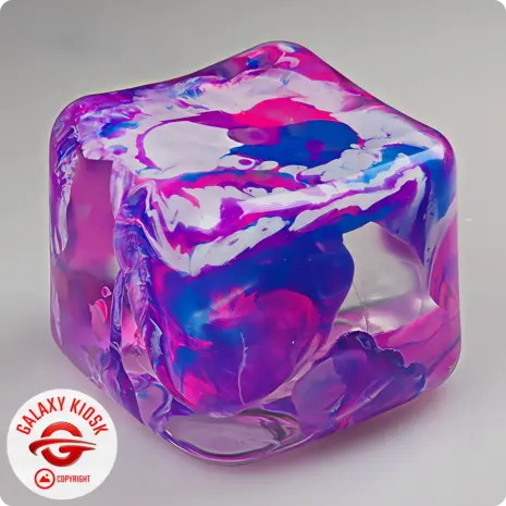 Fun Trading Squishy Ice Cube Maltose Würfel Lila 6 cm – TikTok Anti-Stress Spielzeug