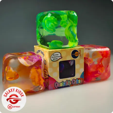 Fun Trading Squishy Ice Cube Maltose Würfel Rot 6 cm – TikTok Anti-Stress Spielzeug