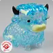 Fun Trading Stretchy Glitzer Kuh Squishy Blau – TikTok Anti-Stress Spielzeug im Highland Cow Look