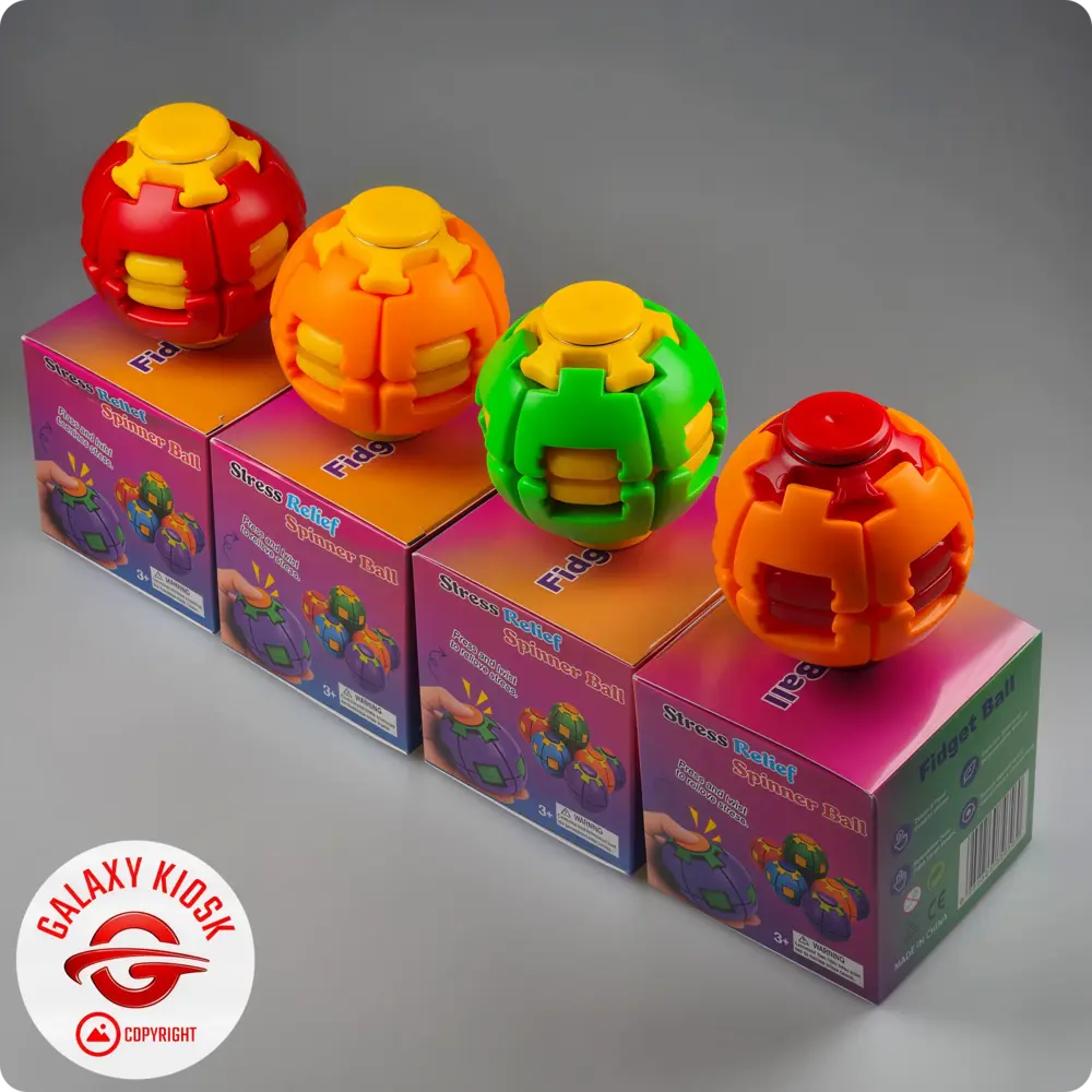 Sun-Vi Fidget Ball 3D Spinner Kreisel Rot Gelb – Anti-Stress Spielzeug & Press-to-Spin Ball (6 cm) Sun-Vi Fidget Ball 3D Spinner Kreisel Rot Gelb – Anti-Stress Spielzeug & Press-to-Spin Ball (6 cm)