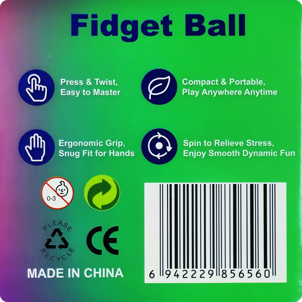 Sun-Vi Fidget Ball 3D Spinner Kreisel Rot Gelb – Anti-Stress Spielzeug & Press-to-Spin Ball (6 cm) Sun-Vi Fidget Ball 3D Spinner Kreisel Rot Gelb – Anti-Stress Spielzeug & Press-to-Spin Ball (6 cm)