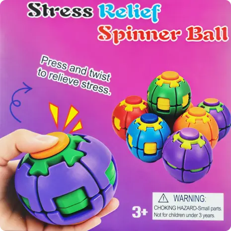Sun-Vi Fidget Ball 3D Spinner Kreisel Orange Gelb – Anti-Stress Spielzeug & Press-to-Spin Ball (6 cm) Sun-Vi Fidget Ball 3D Spinner Kreisel Orange Gelb – Anti-Stress Spielzeug & Press-to-Spin Ball (6 cm)
