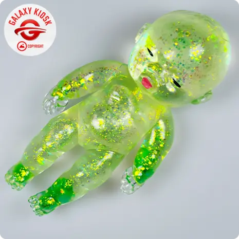 Fun Trading Baby Maltose Squishy Glitzer Grün (13,5 cm) – Antistress & TikTok Knautsch-Spielzeug
