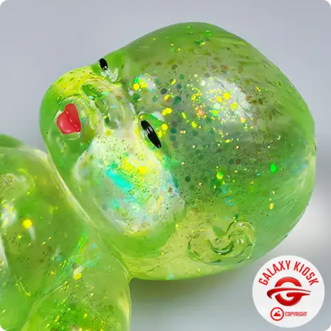 Fun Trading Baby Maltose Squishy Glitzer Grün (13,5 cm) – Antistress & TikTok Knautsch-Spielzeug