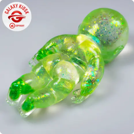 Fun Trading Baby Maltose Squishy Glitzer Grün (13,5 cm) – Antistress & TikTok Knautsch-Spielzeug
