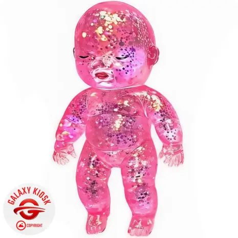 Fun Trading Baby Maltose Squishy Glitzer Pink (13,5 cm) – Antistress & TikTok Knautsch-Spielzeug