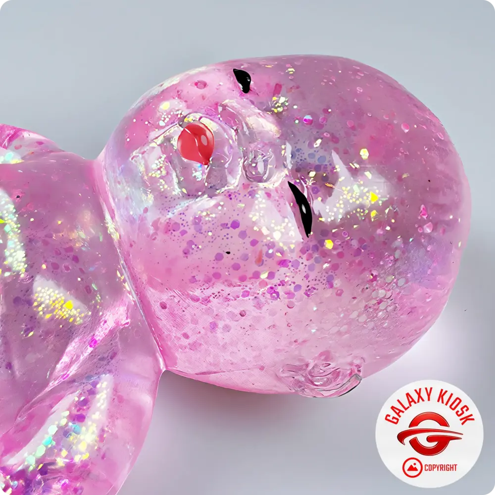 Fun Trading Baby Maltose Squishy Glitzer Pink (13,5 cm) – Antistress & TikTok Knautsch-Spielzeug