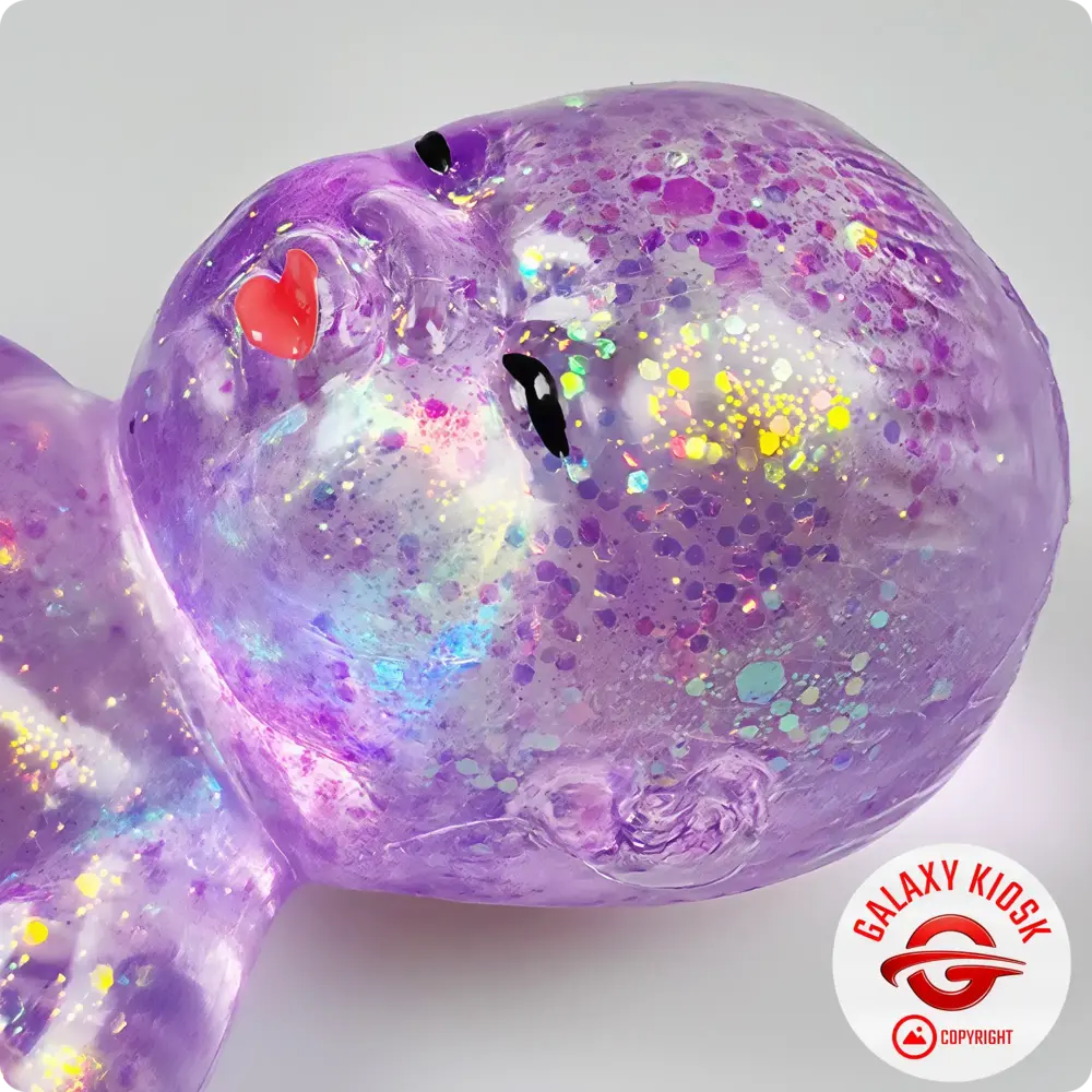 Fun Trading Baby Maltose Squishy Glitzer Lila (13,5 cm) – Antistress & TikTok Knautsch-Spielzeug