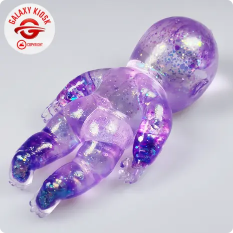 Fun Trading Baby Maltose Squishy Glitzer Lila (13,5 cm) – Antistress & TikTok Knautsch-Spielzeug