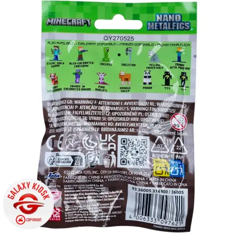 Jada Jada Minecraft Nano Metalfiguren Mystery Blind Bag (1 Zufallsfigur aus Metall) Jada Jada Minecraft Nano Metalfiguren Mystery Blind Bag (1 Zufallsfigur aus Metall)