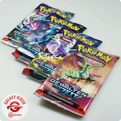Pokémon Pokémon TCG Karmesin & Purpur: Gewalten der Zeit Booster (1 Booster / 10 Karten) – Deutsche Version