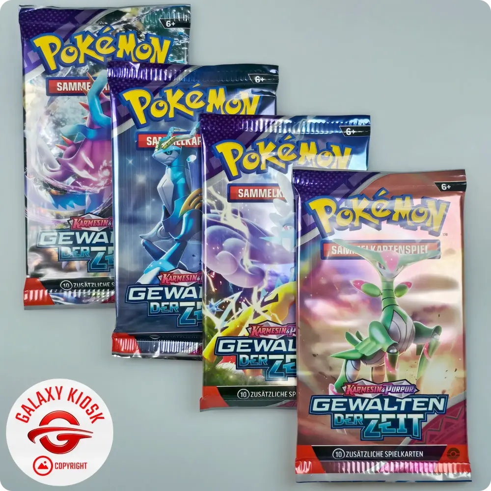 Pokémon Pokémon TCG Karmesin & Purpur: Gewalten der Zeit Booster (1 Booster / 10 Karten) – Deutsche Version