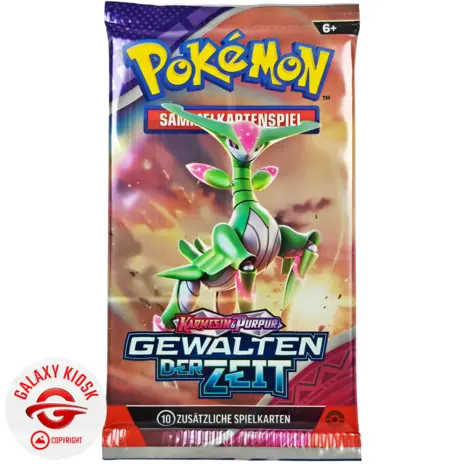 Pokémon Pokémon TCG Karmesin & Purpur: Gewalten der Zeit Booster (1 Booster / 10 Karten) – Deutsche Version