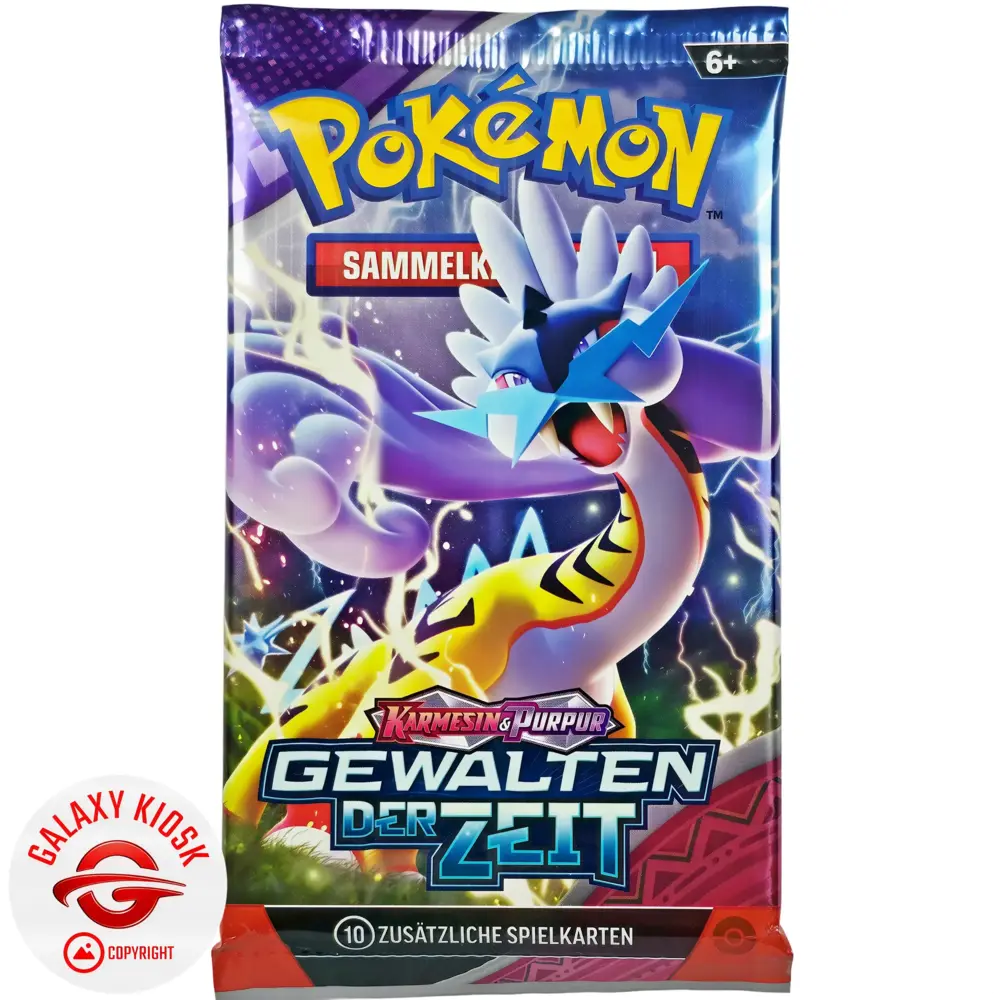 Pokémon Pokémon TCG Karmesin & Purpur: Gewalten der Zeit Booster (1 Booster / 10 Karten) – Deutsche Version