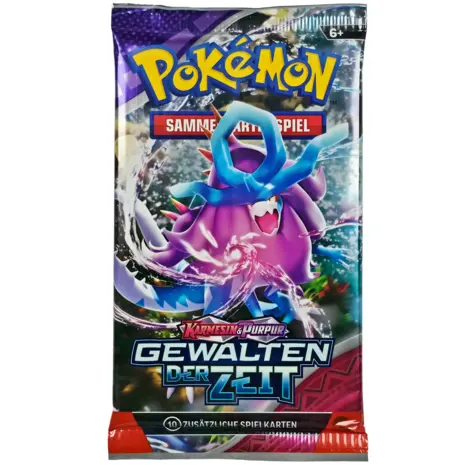 Pokémon Pokémon TCG Karmesin & Purpur: Gewalten der Zeit Booster (1 Booster / 10 Karten) – Deutsche Version