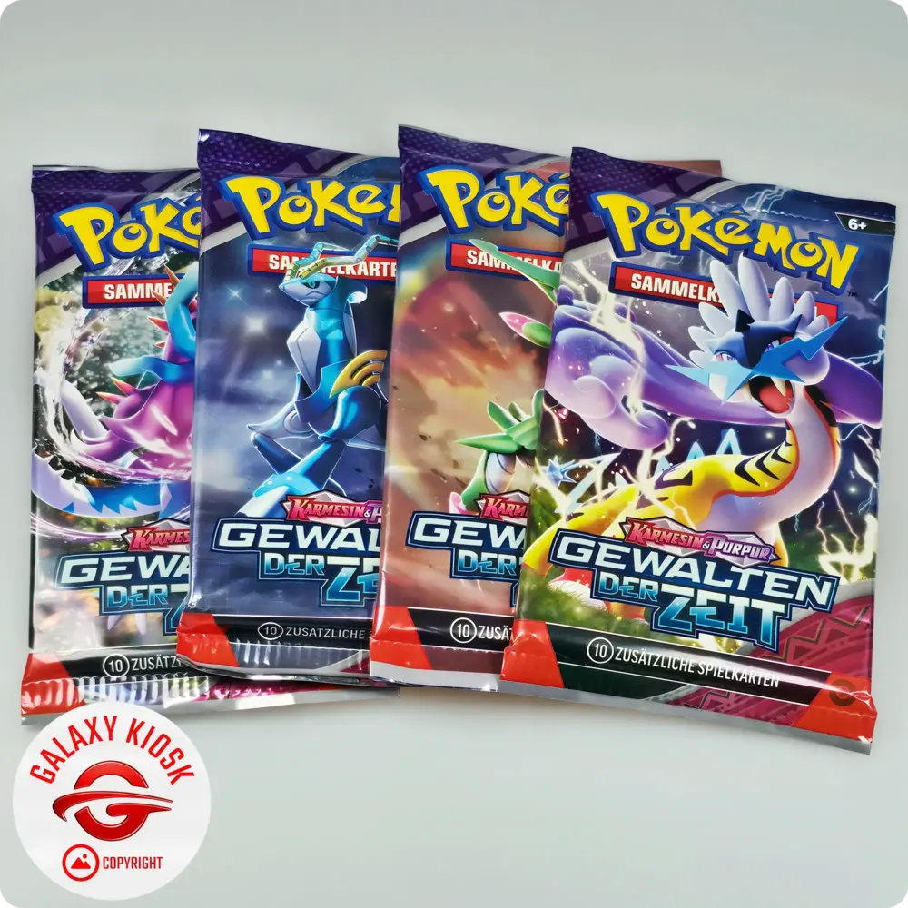 Pokémon Pokémon TCG Karmesin & Purpur: Gewalten der Zeit Booster (1 Booster / 10 Karten) – Deutsche Version