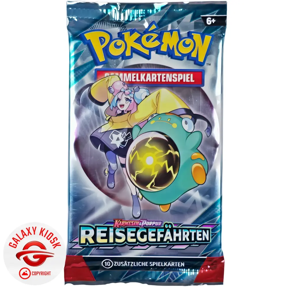 Pokémon Pokémon TCG Karmesin & Purpur: Reisegefährten Booster (1 Booster / 10 Karten) – Deutsche Version