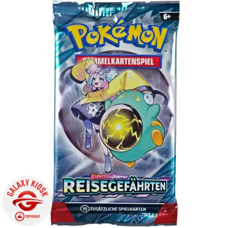 Pokémon Pokémon TCG Karmesin & Purpur: Reisegefährten Booster (1 Booster / 10 Karten) – Deutsche Version