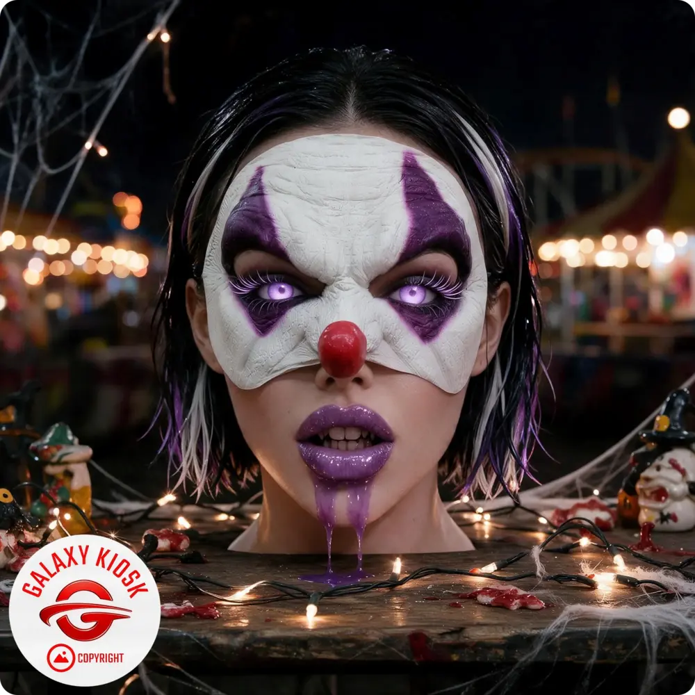 Chaks Horror Clown Latex Halbmaske – Halloween Party & Feier Maske für Erwachsene - Unisex Chaks Horror Clown Latex Halbmaske – Halloween Party & Feier Maske für Erwachsene - Unisex