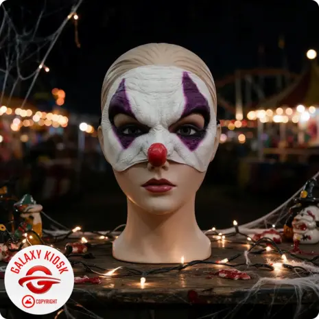 Chaks Horror Clown Latex Halbmaske – Halloween Party & Feier Maske für Erwachsene - Unisex Chaks Horror Clown Latex Halbmaske – Halloween Party & Feier Maske für Erwachsene - Unisex
