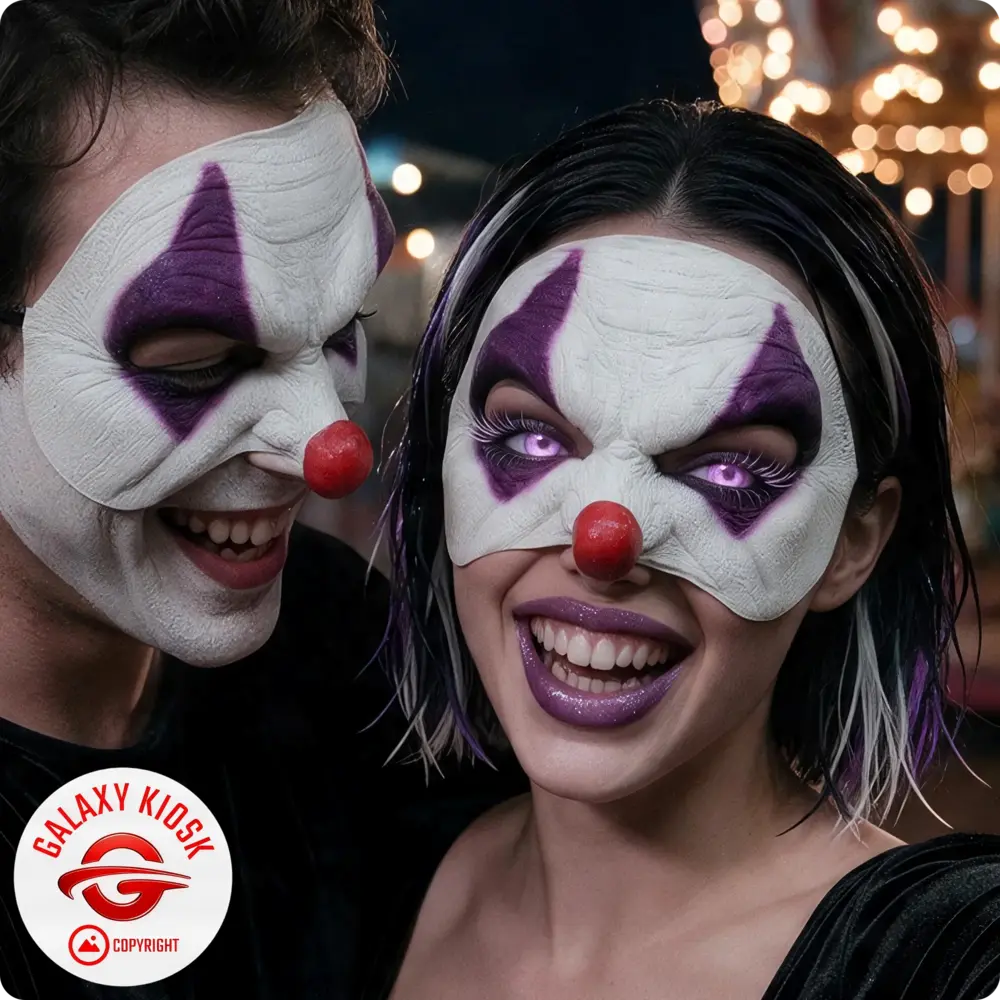 Chaks Horror Clown Latex Halbmaske – Halloween Party & Feier Maske für Erwachsene - Unisex Chaks Horror Clown Latex Halbmaske – Halloween Party & Feier Maske für Erwachsene - Unisex