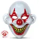 Fries Horror Clown Halbmaske rot-weiß – Halloween Party Maske - Unisex Fries Horror Clown Halbmaske rot-weiß – Halloween Party Maske - Unisex