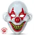 Horror Clown Halb-Maske rot-weiß - Unisex Horror Clown Halb-Maske rot-weiß - Unisex