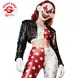 Fries Horror Clown Halbmaske rot-weiß – Halloween Party Maske - Unisex Fries Horror Clown Halbmaske rot-weiß – Halloween Party Maske - Unisex