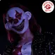 Fries Horror Clown Halbmaske rot-weiß – Halloween Party Maske - Unisex Fries Horror Clown Halbmaske rot-weiß – Halloween Party Maske - Unisex