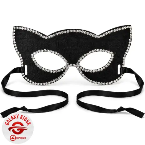 Fries Elegante Glitzer Domino Katzen Lady Augenmaske – Party & Cosplay Katzen Maske für Damen Fries Elegante Glitzer Domino Katzen Lady Augenmaske – Party & Cosplay Katzen Maske für Damen