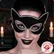 Fries Elegante Glitzer Domino Katzen Lady Augenmaske – Party & Cosplay Katzen Maske für Damen Fries Elegante Glitzer Domino Katzen Lady Augenmaske – Party & Cosplay Katzen Maske für Damen