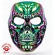 Fries Chrom Horror Totenkopf Gangster Maske mit Rainbow Schimmer – Skelett Halloween & Musikvideo Maske - Unisex