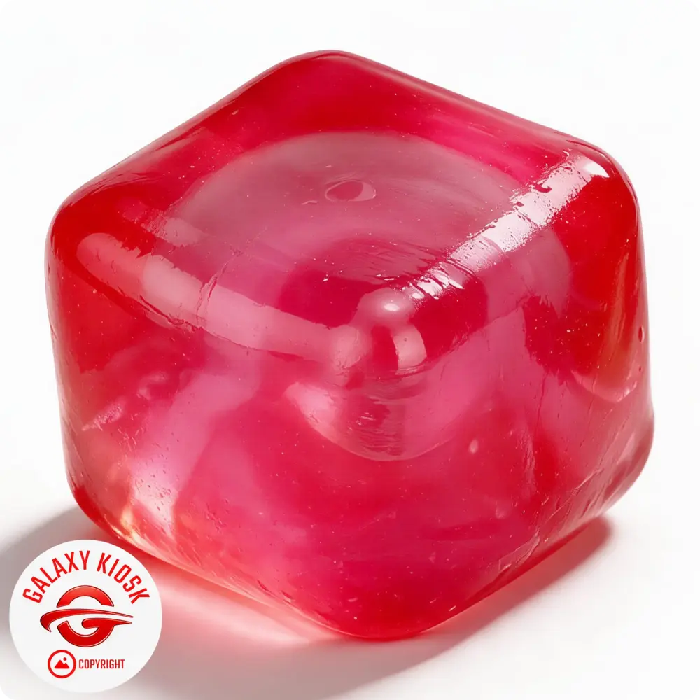 Fun Trading Eiswürfel Squishy Maltose Rot 6 cm - Antistress Maltose ASMR Würfel Squishy