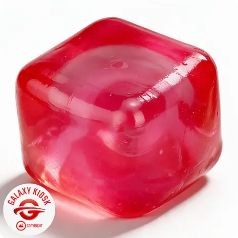 Fun Trading Eiswürfel Squishy Maltose Rot 6 cm - Antistress Maltose ASMR Würfel Squishy