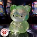 Fun Trading Teddy Bär Squishy Glitzer Maltose Grün - 7 cm - Anti-Stress Maltose Bärchen Squishy & ASMR Spielzeug