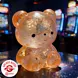 Fun Trading Teddy Bär Squishy Glitzer Maltose Orange - 7 cm - Anti-Stress Maltose Bärchen Squishy & ASMR Spielzeug
