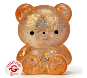 Fun Trading Teddy Bär Squishy Glitzer Maltose Orange - 7 cm