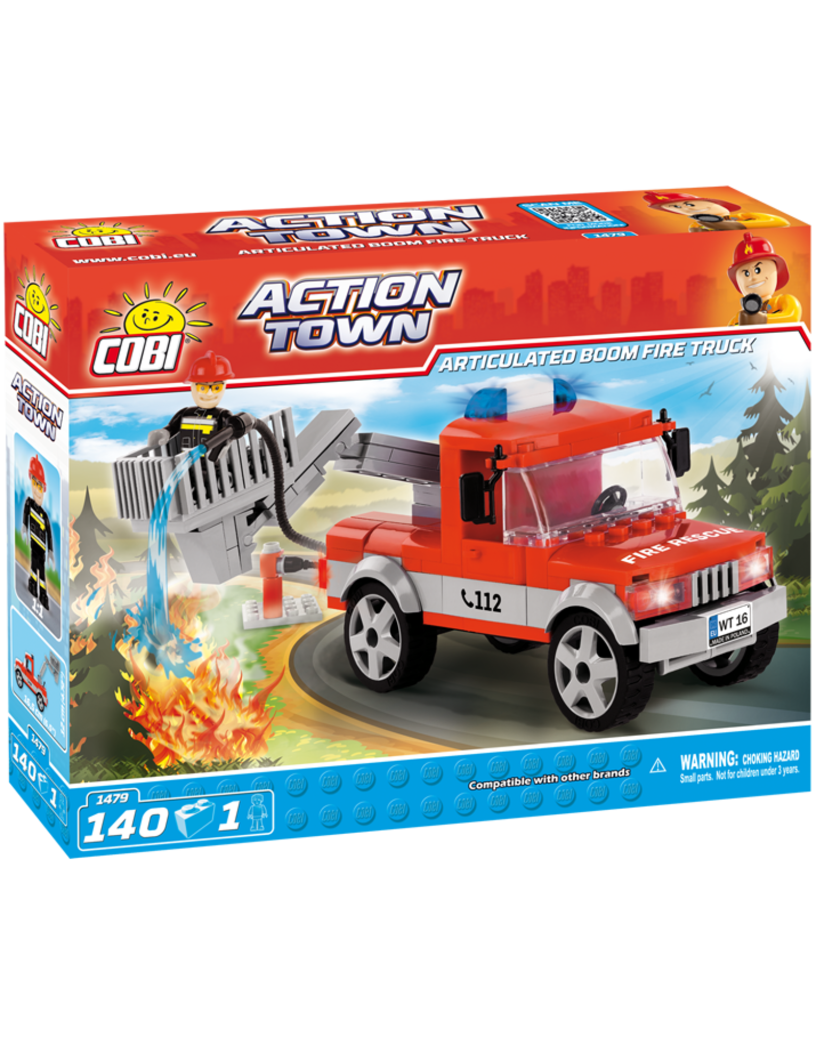 Cobi Action Town 1479 Boom Fire Truck Construction Toys Altoys Altoys